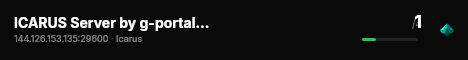 ICARUS Server by g-portal.com live status badge