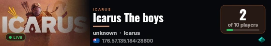 Icarus The boys live status badge