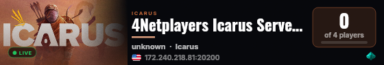 4Netplayers Icarus Server disc live status badge