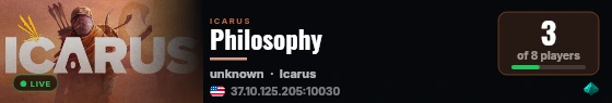 Philosophy live status badge