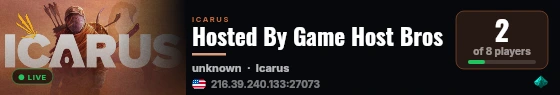 Hosted By Game Host Bros live status badge