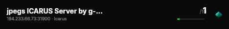 jpegs ICARUS Server by g-portal.com live status badge