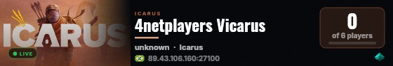 4netplayers Vicarus live status badge