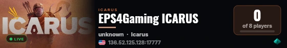 EPS4Gaming ICARUS live status badge