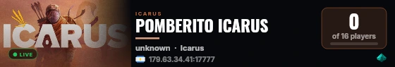 POMBERITO ICARUS live status badge