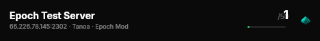 Epoch Test Server live status badge