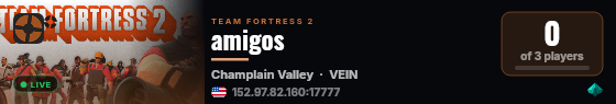 amigos live status badge