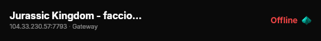 Jurassic Kingdom - facciones- x5 live status badge