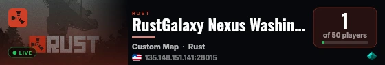 RustGalaxy Nexus Washington DC live status badge