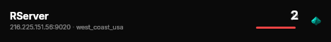 RServer live status badge