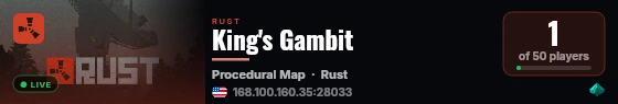King's Gambit live status badge