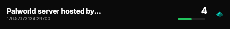 Palworld server hosted by G-Portal live status badge