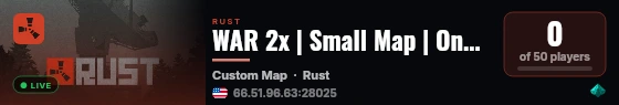 WAR 2x | Small Map | One Grid live status badge