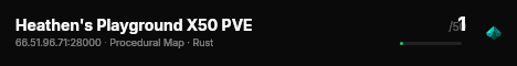 Heathen's Playground X50 PVE live status badge