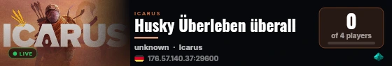 Husky Überleben überall live status badge