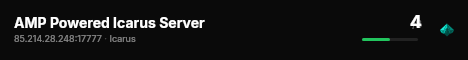 AMP Powered Icarus Server live status badge