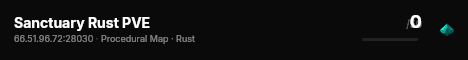 Sanctuary Rust PVE live status badge