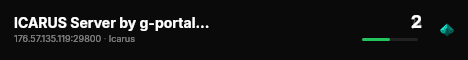 ICARUS Server by g-portal.com live status badge