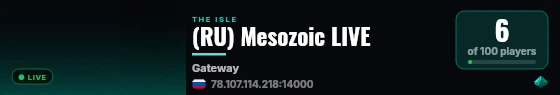 (RU) Mesozoic LIVE live status badge