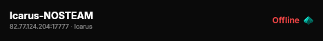 Icarus-NOSTEAM live status badge