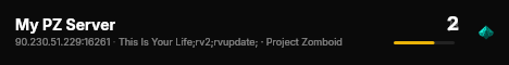 My PZ Server live status badge