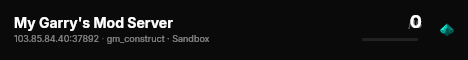 My Garry's Mod Server live status badge