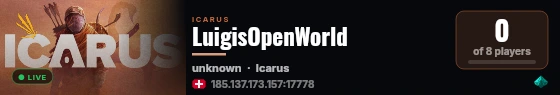 LuigisOpenWorld live status badge