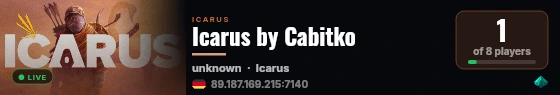 Icarus by Cabitko live status badge
