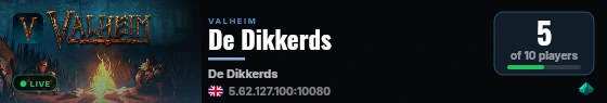 De Dikkerds live status badge