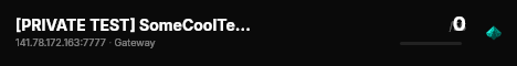 [PRIVATE TEST] SomeCoolTestServer live status badge