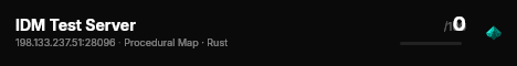 IDM Test Server live status badge