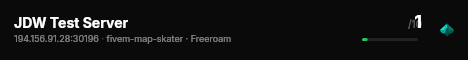 JDW Test Server live status badge