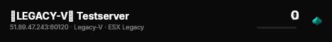 ⌠LEGACY-V⌡ Testserver live status badge