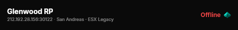 Glenwood RP live status badge