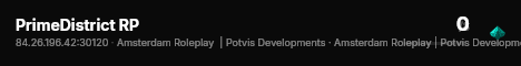 PrimeDistrict RP live status badge