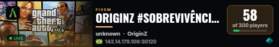 ORIGINZ #SOBREVIVÊNCIA ZUMBI #APOCALIPSE live status badge