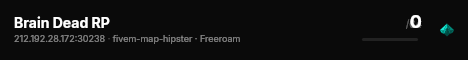 Brain Dead RP live status badge