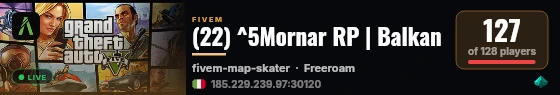 (23) ^5Mornar RP | Balkan live status badge