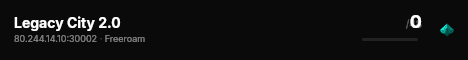 Legacy City 2.0 live status badge