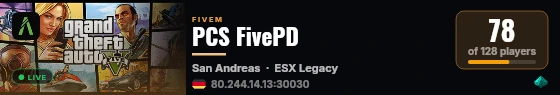 PCS FivePD live status badge