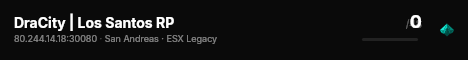 DraCity | Los Santos RP live status badge