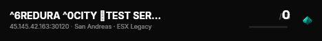 ^6REDURA ^0CITY ⌠TEST SERVER⌡ live status badge