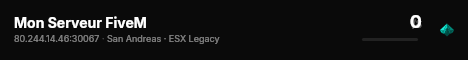 Mon Serveur FiveM live status badge