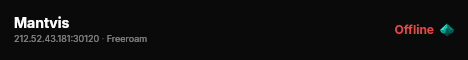 Mantvis live status badge