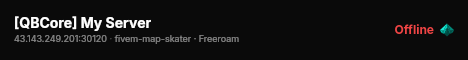 [QBCore] My Server live status badge