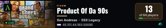 Product Of Da 90s live status badge