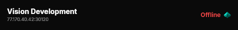 Vision Development live status badge
