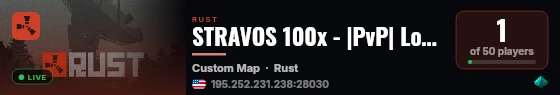 STRAVOS 100x - |PvP| Loot +|Shop|Kits|Airfield Event| live status badge