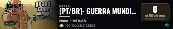 [PT/BR]- GUERRA MUNDIAL Z [ZOMBIES|BOSS|CLAS|RANK|LEVEL|TRAB|PVP|EVENTOS] live status badge