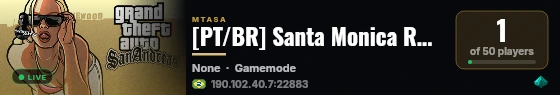 [PT/BR] Santa Monica RP fac/vip/pvp live status badge